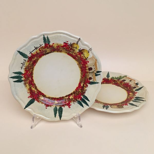SET OF FRUIT OR DESSERT PLATES CM.22D, DESIGN: PAESAGGIO